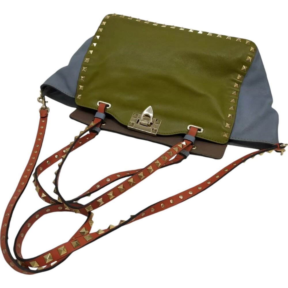 806385AT (X6) Valentino Garavani Crossbody Bag Green Leather - Picture 3 of 9
